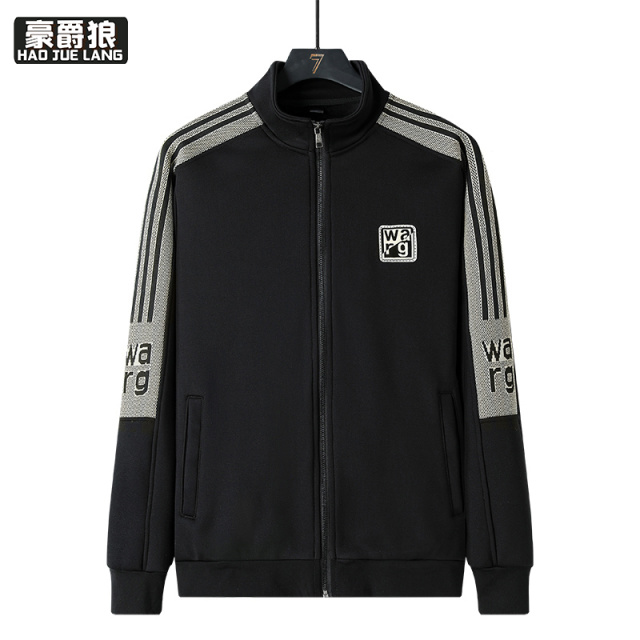 13340720.男士春秋季新款外套舒适休闲运动立领开衫卫衣时尚帅气柔软百搭