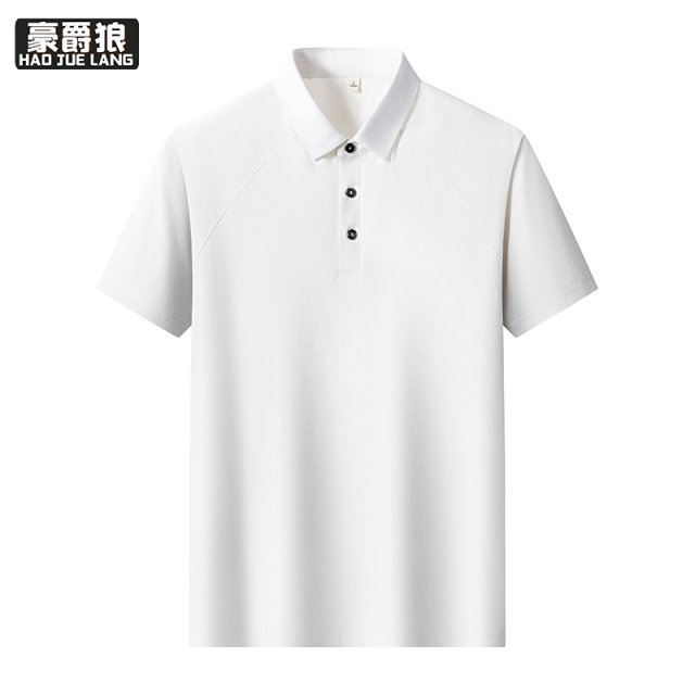 13340716.夏季商务凉感舒适短袖POLO衫男士透气吸湿速干轻运动休闲翻领T恤