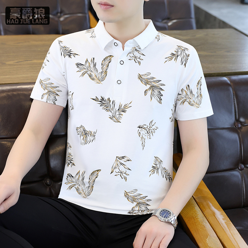13340755.polo衫男纯棉舒适新款夏装男士短袖t恤修身痞帅休闲上衣半袖薄款