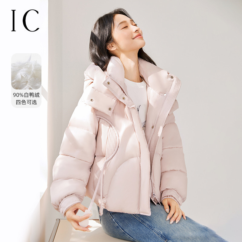 13357151.休闲舒适短款设计风面包服2025新款简约舒适时尚气质感女羽绒服