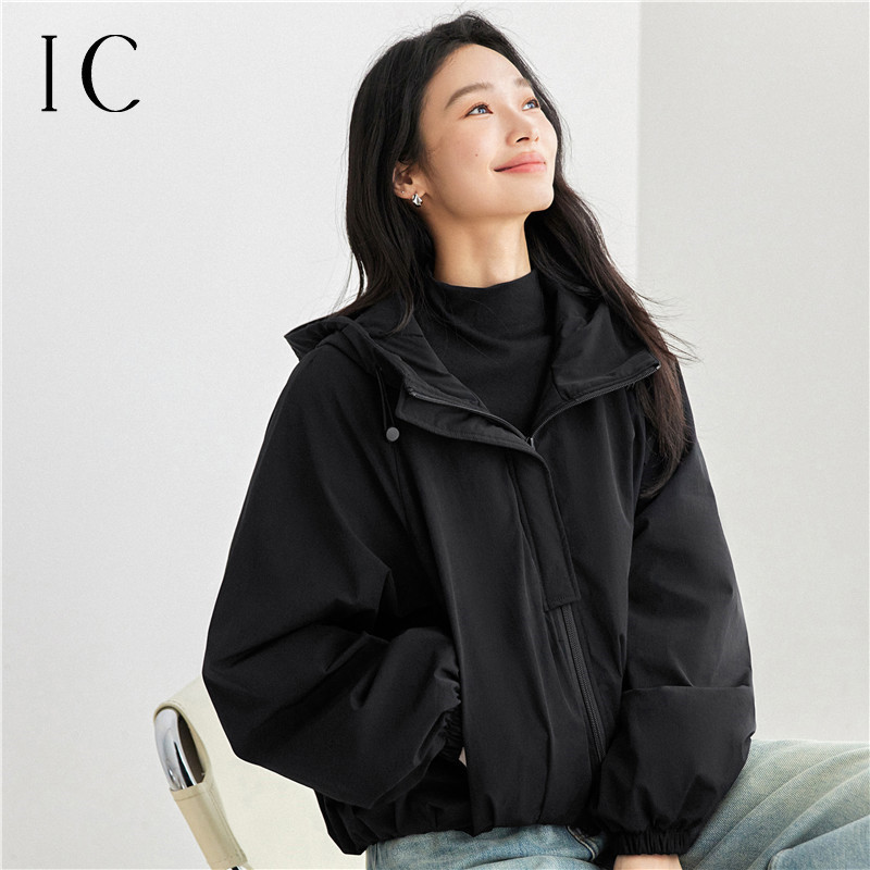 13357155.羊毛填充短款通勤面包棉服女新款冬季时尚舒适气质宽松外套