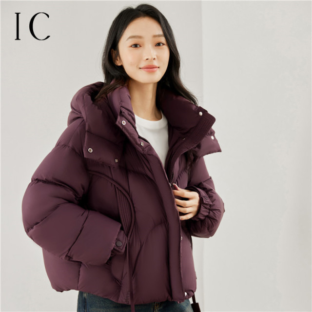 13357151.休闲舒适短款设计风面包服2025新款简约舒适时尚气质感女羽绒服