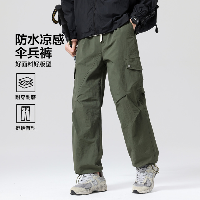13364068.布衣传说【防水凉感】户外工装徒步防水山系凉感轻薄宽松休闲裤