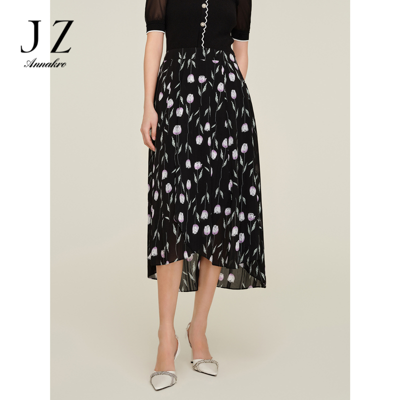 13366427.JZ玖姿商场同款轻熟风郁金香雪纺半身裙女夏季新款JWDX20004