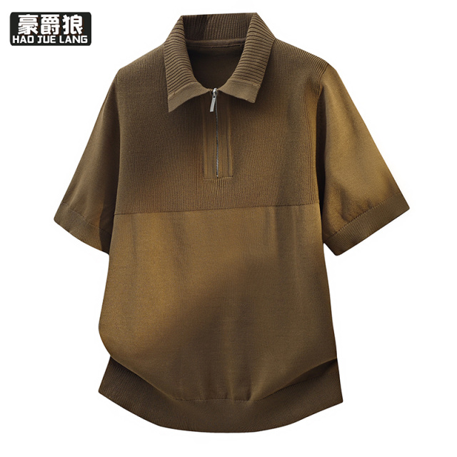 13368282.男士26年新款夏季短袖Polo衫青年百搭通勤短袖翻领半袖上衣潮