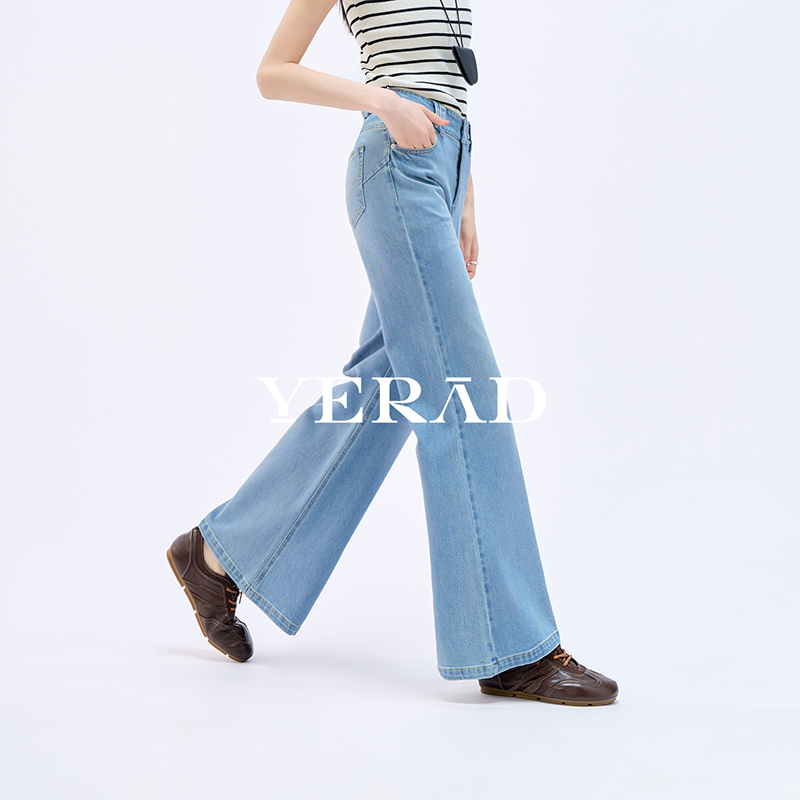 13366637.【娅丽达】时髦复古阔腿牛仔裤女年宽松显瘦直筒裤女裤潮