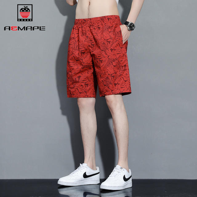 13365980.AEMAPE【纯棉】短裤男夏季宽松大码沙滩裤男士休闲百搭工装五分裤