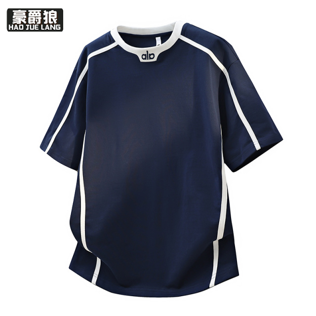 13368355.美式风凉感短袖男夏季新款潮牌宽松半袖衣服青少年宽松休闲T恤衫