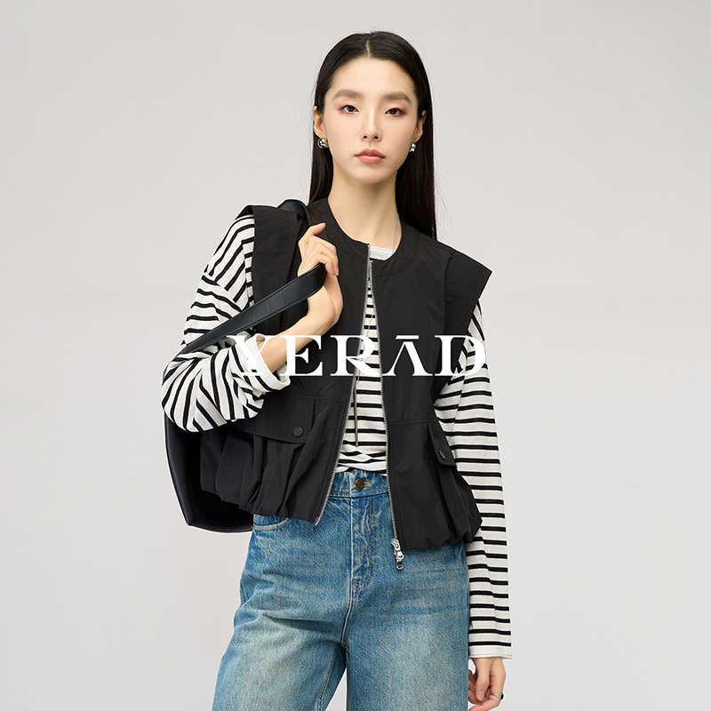 13366643.【娅丽达】巴恩风宽松工装马甲背心女休闲无袖坎肩外搭衣