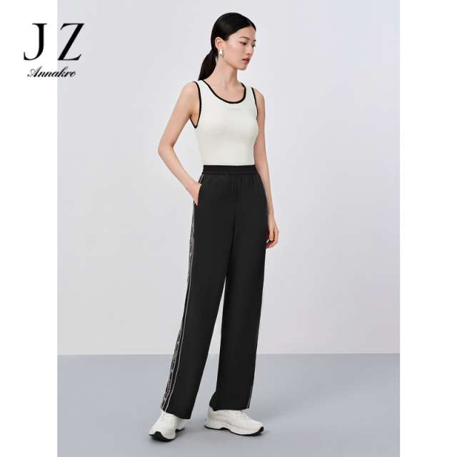 13369070.商场同款JZ玖姿简约果冻料舒弹直筒裤子女夏季新款JWDX11007