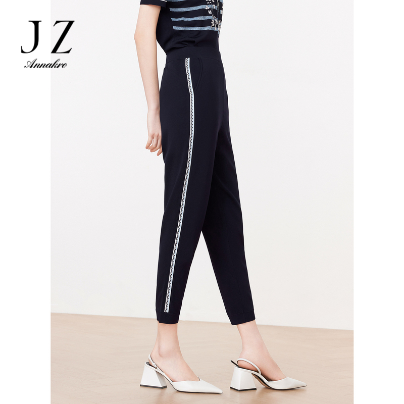 13369981.JZ玖姿商场同款轻运动风宽松针织休闲裤女夏季新款JWDX11116