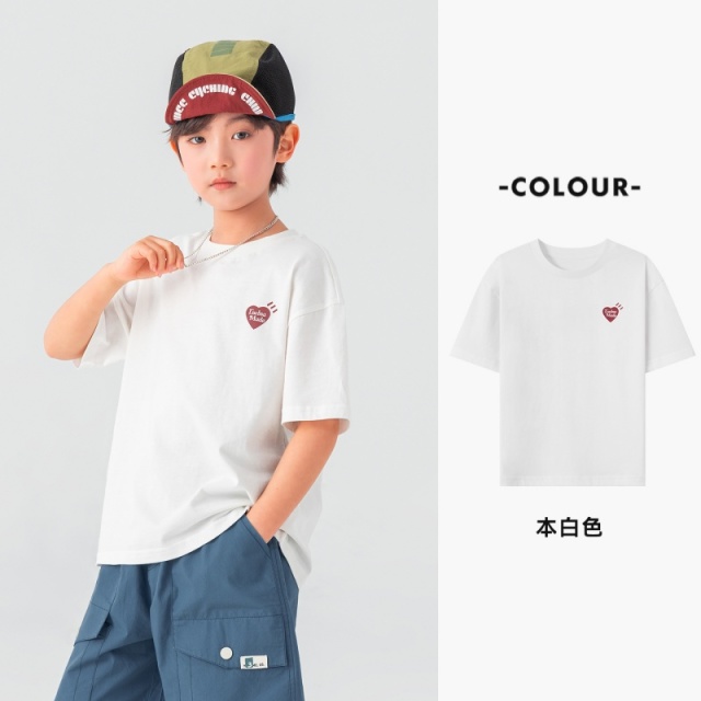 13378139.男童T恤夏季美式潮流印花帅气休闲上衣百搭中大童装凉感纯棉短袖