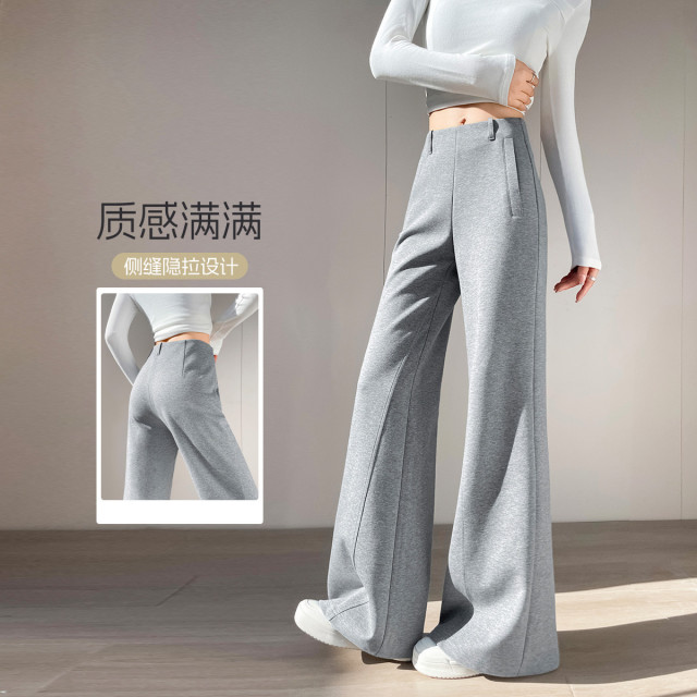13370229.【美式微喇运动裤】高腰喇叭裤女2026春夏时尚显瘦百搭休闲裤