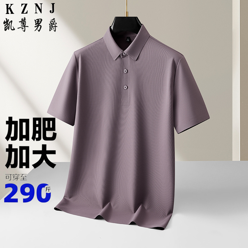 13388805.加肥加大码翻领春秋Polo衫男2026新款宽松休闲短袖t恤男4