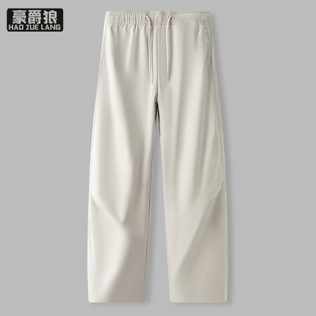 13405569.春夏季新款休闲裤男简约美式弯刀宽松直筒夏季新款春季潮流休闲裤