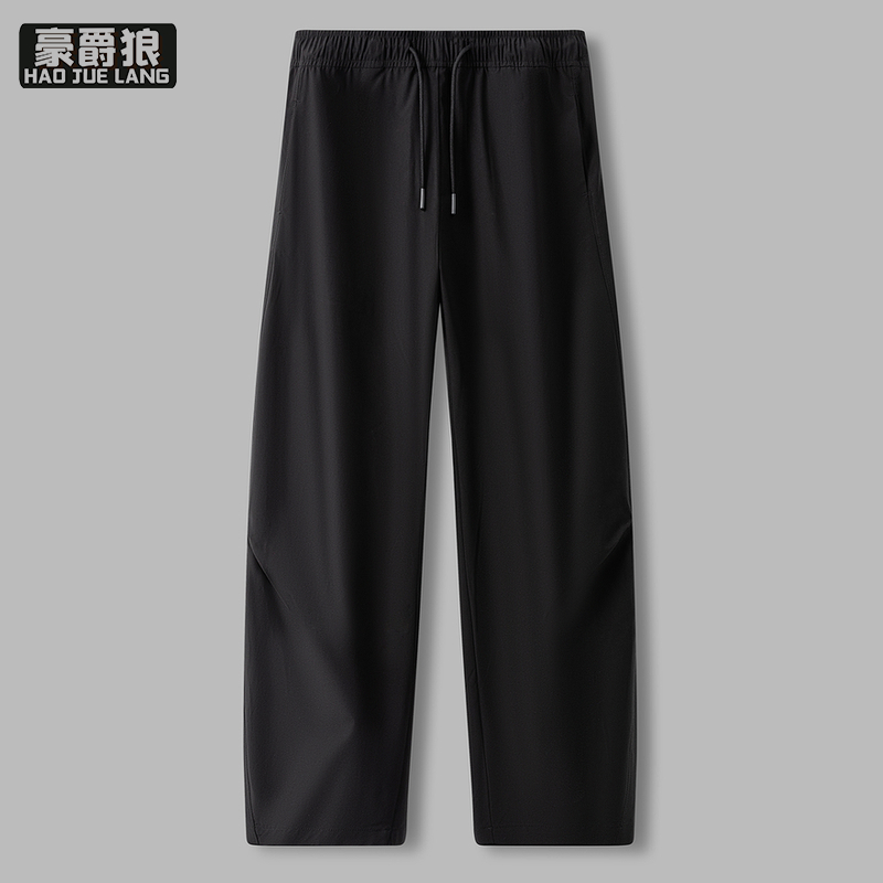 13405569.春夏季新款休闲裤男简约美式弯刀宽松直筒夏季新款春季潮流休闲裤