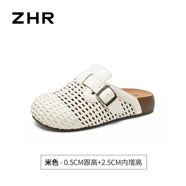 13411374.【ZHR则则】勃肯拖鞋圆头套脚厚底女鞋[PU]
