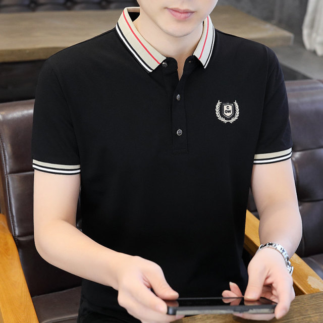 13419582.2026夏季时尚休闲刺绣POLO衫青少年短袖男
