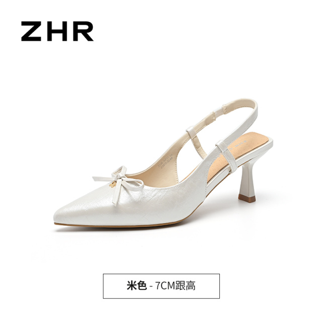 13439221.【ZHR则则】高跟凉鞋(细跟)尖头套脚细跟女鞋[猪皮软垫]