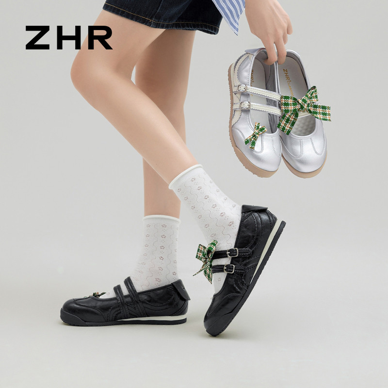 13439285.【ZHR则则】运动玛丽珍鞋圆头套脚平底女鞋[超纤]