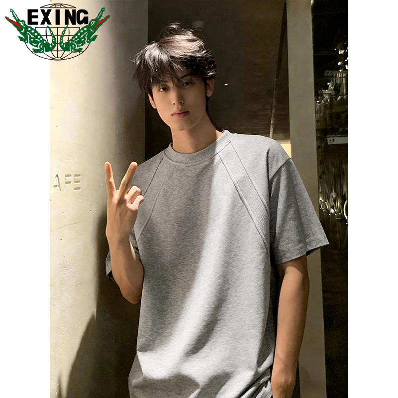 13441044.EXING男士时尚休闲短袖圆领T恤50983