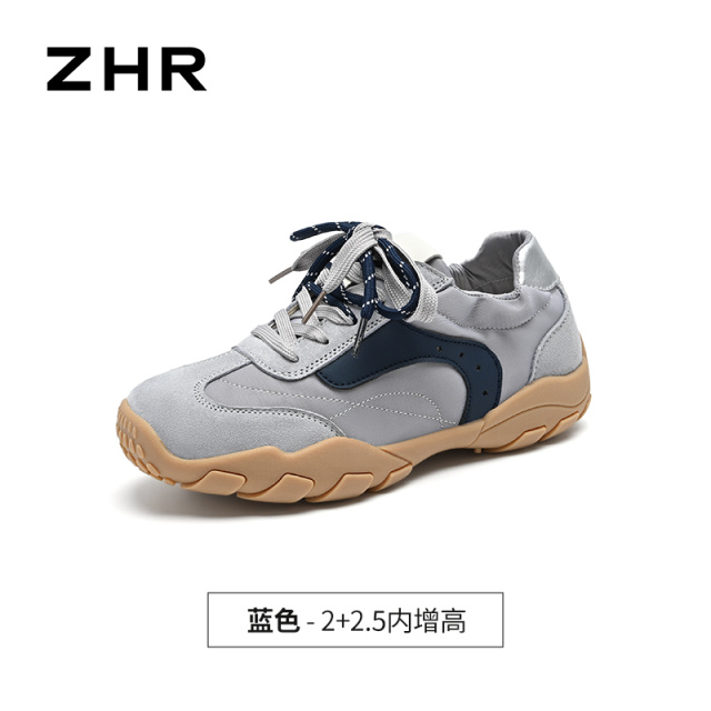 13439241.【ZHR则则】阿甘鞋圆头系带厚底女鞋[头层猪皮+雨伞布+PU]