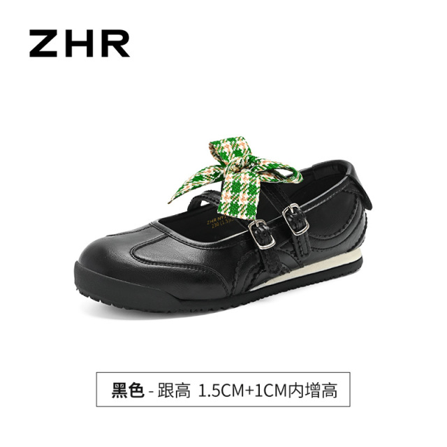 13439285.【ZHR则则】运动玛丽珍鞋圆头套脚平底女鞋[超纤]