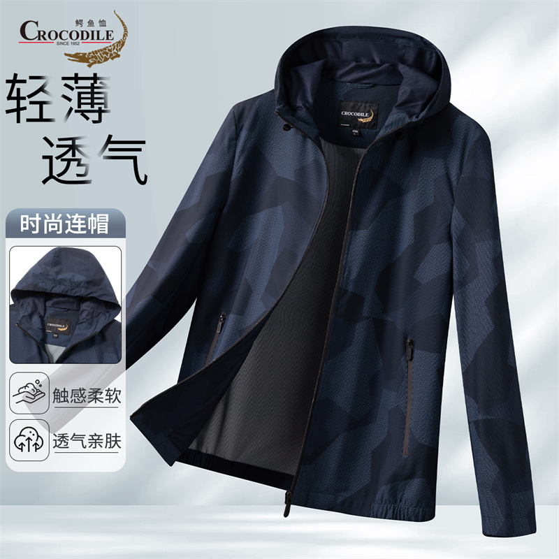 13442637.鳄鱼恤夏季时尚百搭外套男式夹克男