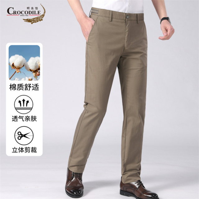 13442642.鳄鱼恤棉质舒适春夏弹力舒适百搭男式休闲裤男