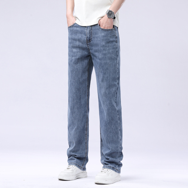 13441458.春夏季复古牛仔裤男2026新款弹力修身小脚裤子男休闲直筒男士长裤