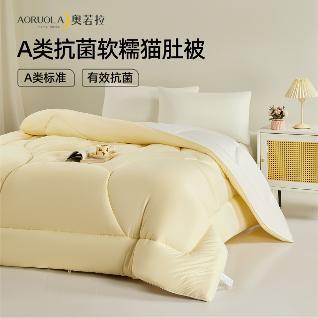 13443611.奥若拉 A类抗菌软糯猫肚被