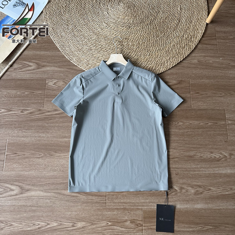 13446803.富铤短袖POLO衫男夏季锦氨亲肤透气男女同款休闲百搭速干短袖POLO衫