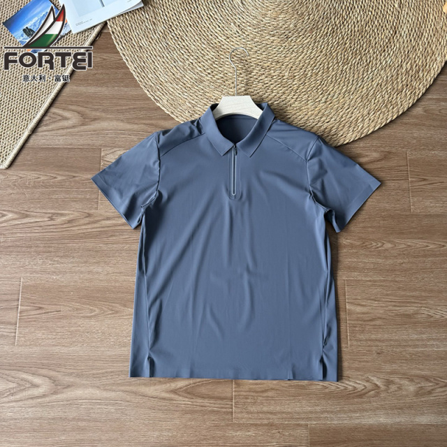 13446811.富铤短袖POLO衫男夏季亲肤透气锦氨纯色休闲百搭男女同款速干短袖POLO衫