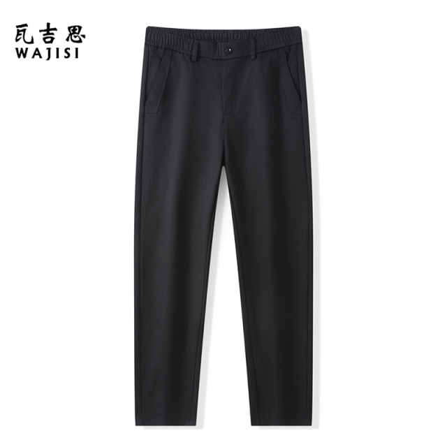 13447128.冰丝休闲裤男士夏季薄款弹力宽松直筒百搭超薄速干长裤子春夏