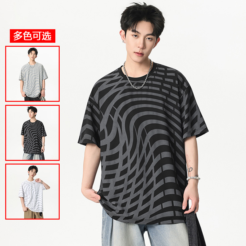 13447971.衣仕梵夏季新款男式潮流嘻哈休闲短袖T恤【衣仕梵男装XJ】