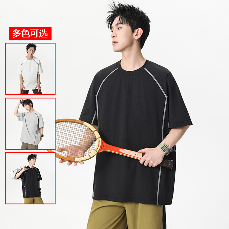 13448103.衣仕梵夏季新款男式潮流运动简约休闲短袖T恤【衣仕梵男装XJ】