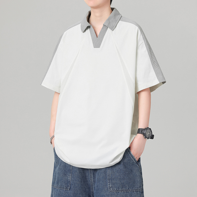 13448156.季婕夏季上新男式插肩休闲潮流短袖Polo衫【季婕男装XJ】