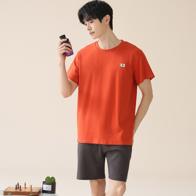 13454900.少宜套装男士纯棉短裤短袖睡衣新款夏季家居服可外穿可外出薄款大码居家春秋亲肤休闲加大加肥基础宽松柔软潮流长袖长裤