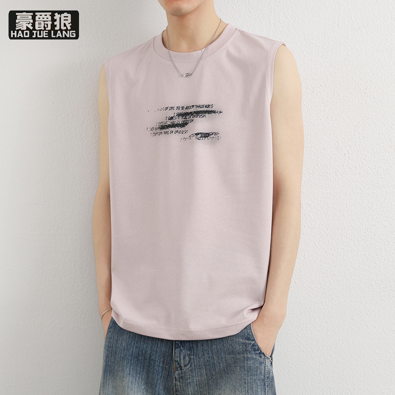 13461855.运动背心男款健身夏季宽松潮牌坎肩上衣大码篮球新款无袖t恤内搭