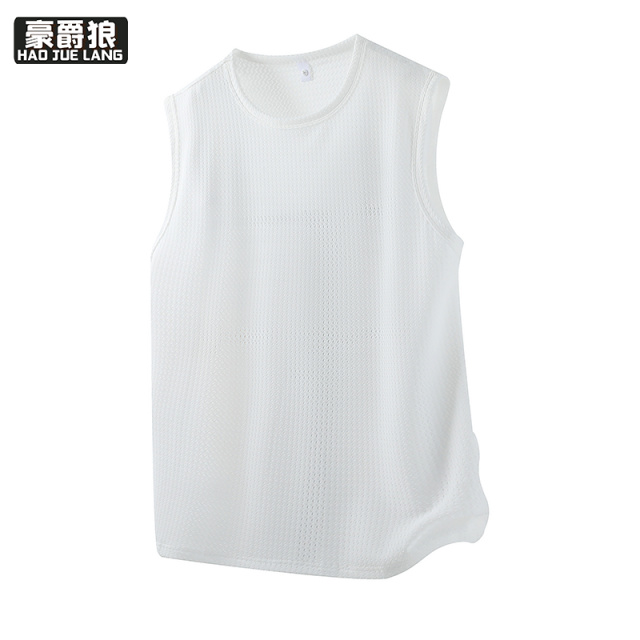 13461806.无袖t恤夏季潮牌男士上衣青少年中学生宽松休闲冰丝速干薄款背心