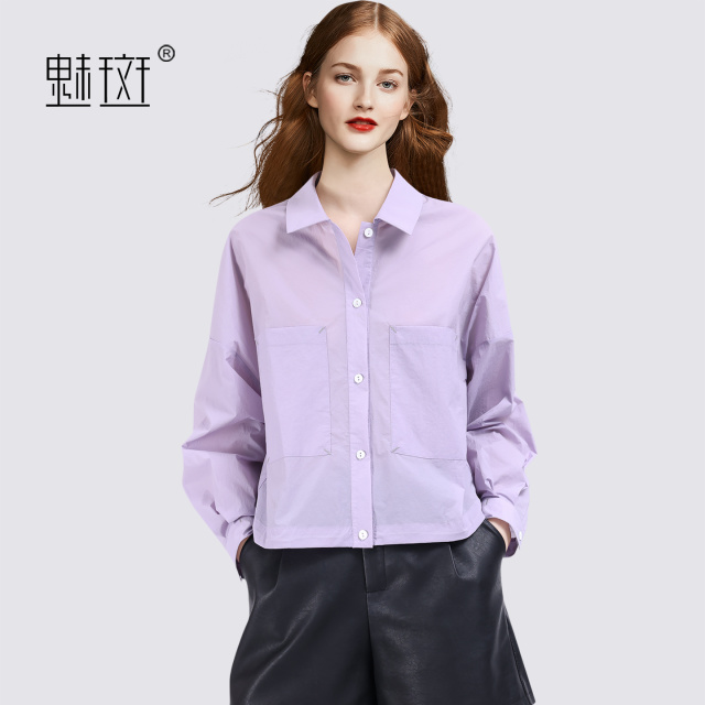 13457619.魅斑紫色短外套上衣