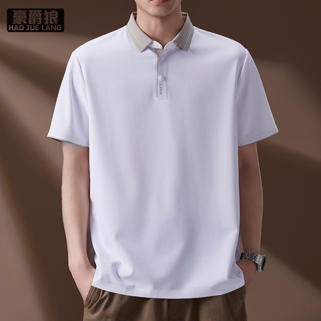 13461796.夏季新款男士冰丝短袖POLO衫潮流时尚轻奢上衣休闲潮牌速干打底衫