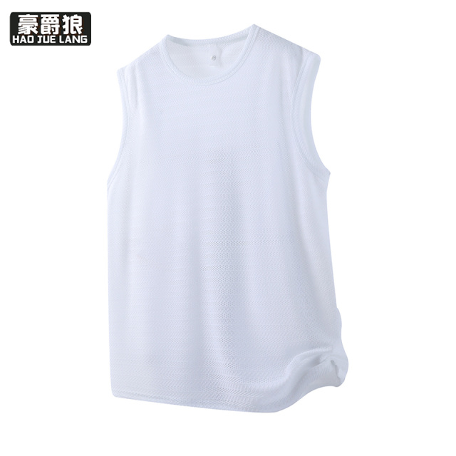 13461868.青少年速干无袖t恤男孩初高中学生帅气夏装大童宽松冰丝薄款背心