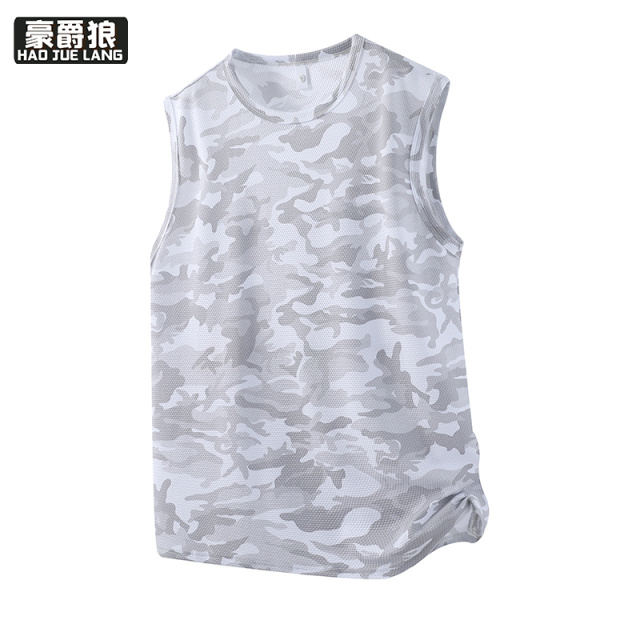 13461887.夏季青少年无袖t恤男孩高初中学生大童夏装宽松速干薄款冰丝背心