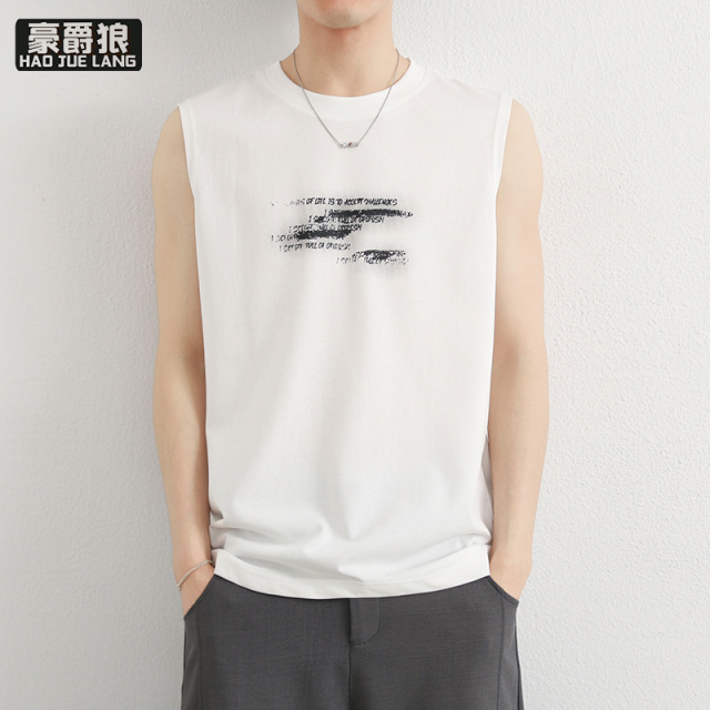 13461855.运动背心男款健身夏季宽松潮牌坎肩上衣大码篮球新款无袖t恤内搭