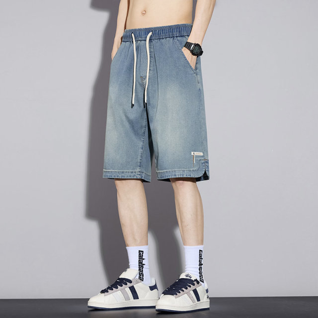 13455947.2026年夏季新品主推莱赛尔天丝牛仔休闲五分短裤男