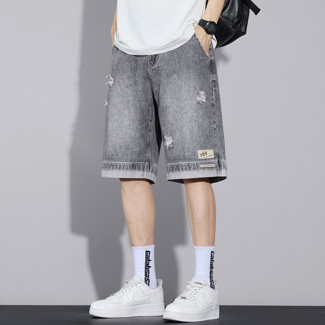 13455939.2026年夏季新品主推半松紧休闲牛仔五分短裤