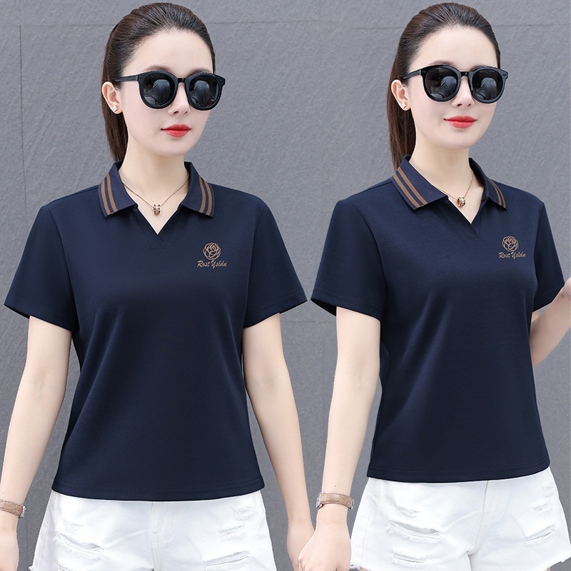 13465938.7-CY夏季上新女式翻领时髦百搭短袖T恤【7-CY女装XJ】