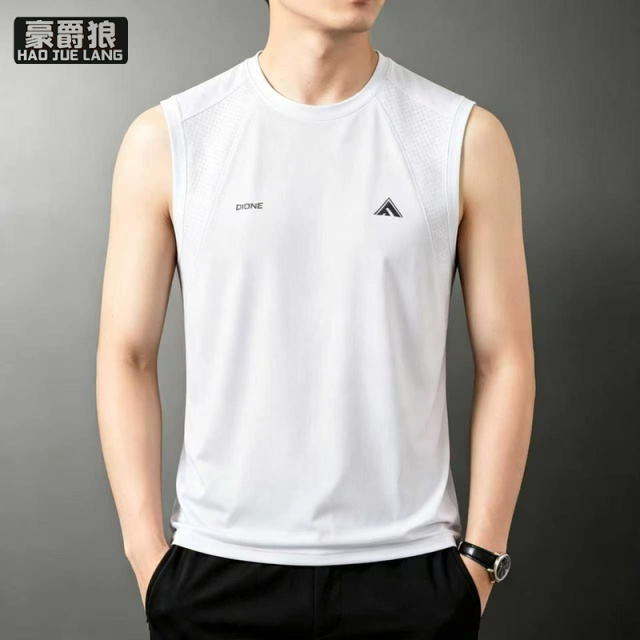 13469939.无袖背心男夏季运动透气t恤运动背心网眼透气无袖t恤健身坎肩上衣