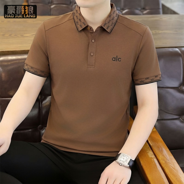 13469908.短袖男士polo衫休闲高端刺绣翻领t恤男款透气夏装半袖体恤
